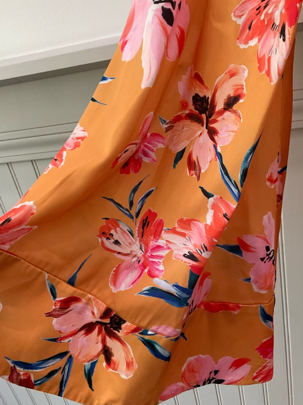 Significant Other Floral Wrap Mini Dress Bell Sleeve US 10 - Picture 4 of 5
